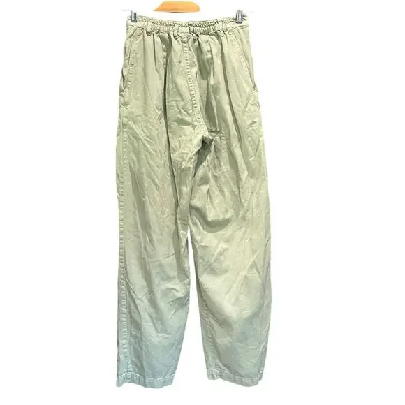 Big Bud Press Sage Green Pleated High Waisted Wide Leg Pants XXS - Picture 3 of 8